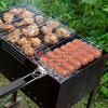 Stainless Steel BBQ Grill Mesh, Hot Dog Sausage Grill Clip, Detachable Folding Ham Sausage Grill, Outdoor Barbecue Rack