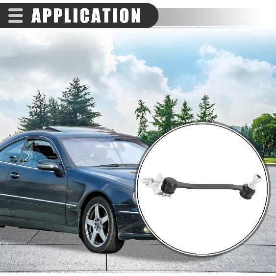Motoforti Car Stabilizer Sway Bar Control Rod Front Stabilizer Sway Bar Links, for Mercedes-Benz CL500 2000-2006, Metal, 2203200389, Black,