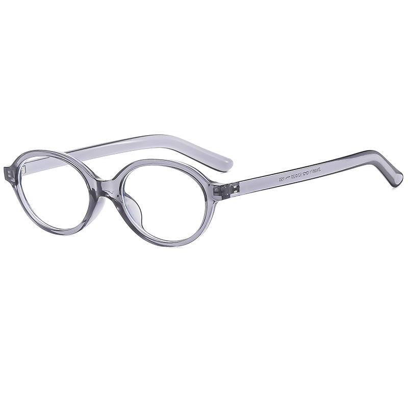 Women's Retro Oval Eyeglass Frame with Anti-Blue Light & Prescription Lens Compatibility