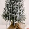 Transparent Ice Pillar Ornaments for Christmas Tree - Set of 12 Acrylic Decorations, Ideal for Holiday and Wedding Party Decor, Easy To Install
