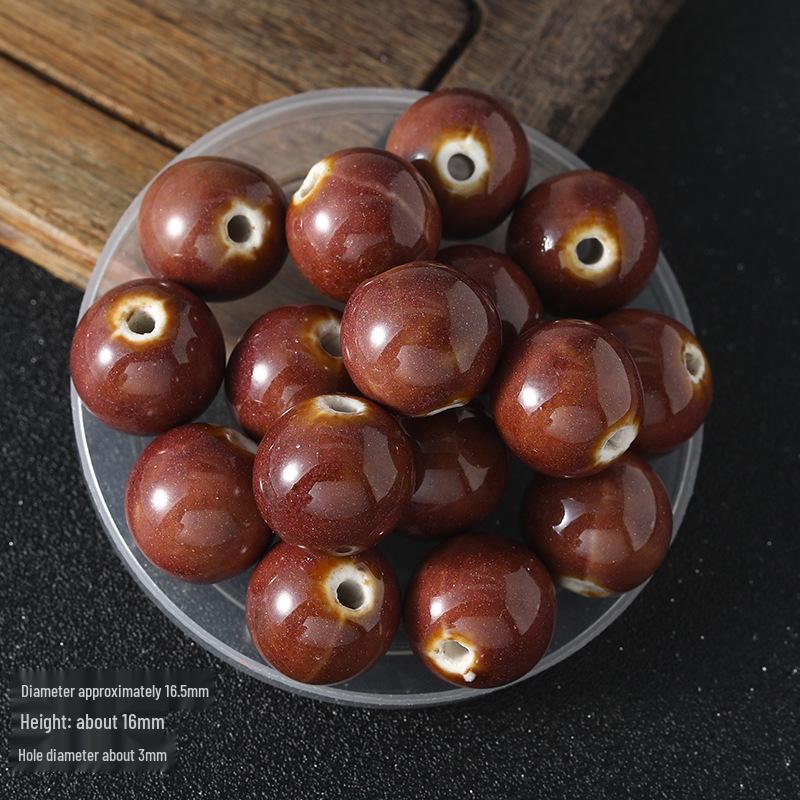 16mm Retro Ceramic Beads for DIY Bracelets & Necklaces