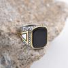 R3427 Men's High Quality 316L Stainless Steel Variety Onyx Rings  Trend Jewelry