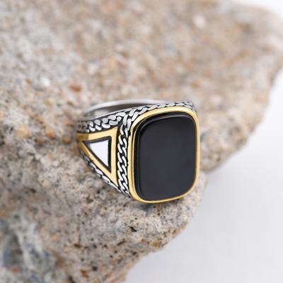 R3427 Herren Hochwertiger 316L Edelstahl Vielfalt Onyx Ringe Trend Schmuck