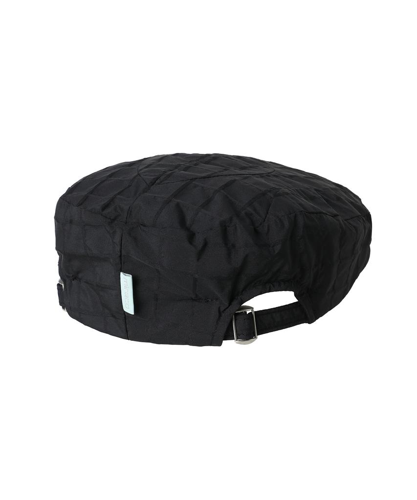 Mileko Check Newsboy Cap Black