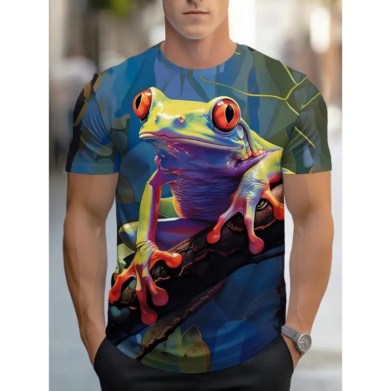 Harajuku Stijl Kikkers Patroon 3D Geprint Heren T-shirt Zomer Casual Korte Mouw T-shirt Kinderen Dagelijkse Streetwear Heren Y2k Kleding