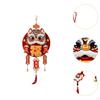 Chinese Lunar Year Hanging Ornament Blessing Words 14.1x39.7inch with Red Tassel for Home