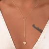 New European Heart Pendant Necklace for Women Romantic Cute Fashion Zircon Adjustable Chain Necklace Punk Party Gifts