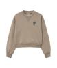Malittepeulangsowajeobeo W M+Fg Crop Sweatshirt Beige