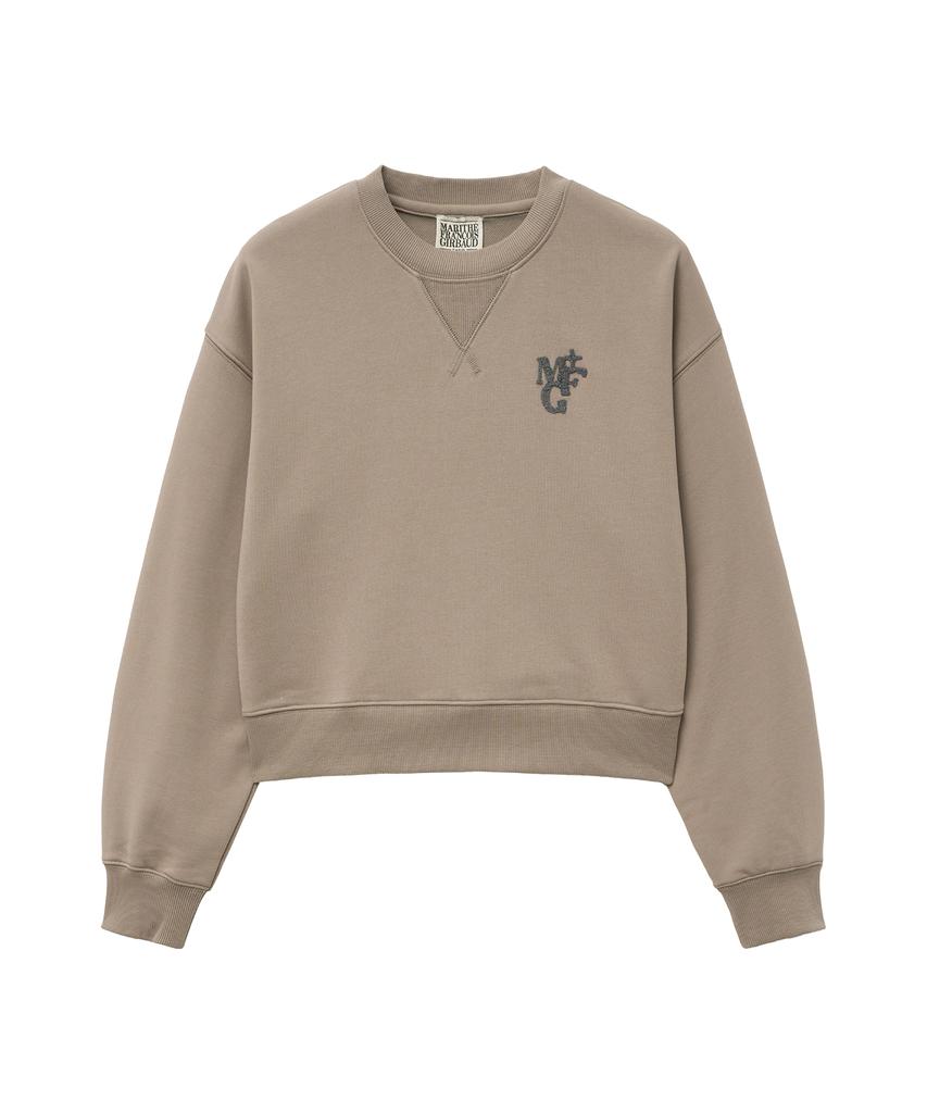 Malittepeulangsowajeobeo W M+Fg Crop Sweatshirt Beige