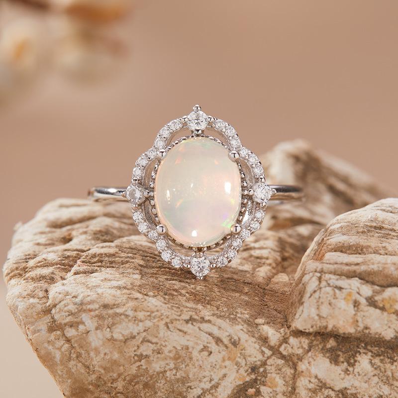 Natural Opal Amethyst Citrine Topaz Pendant Necklace Women'S Set S925 Sterling Silver Colored Jewelry