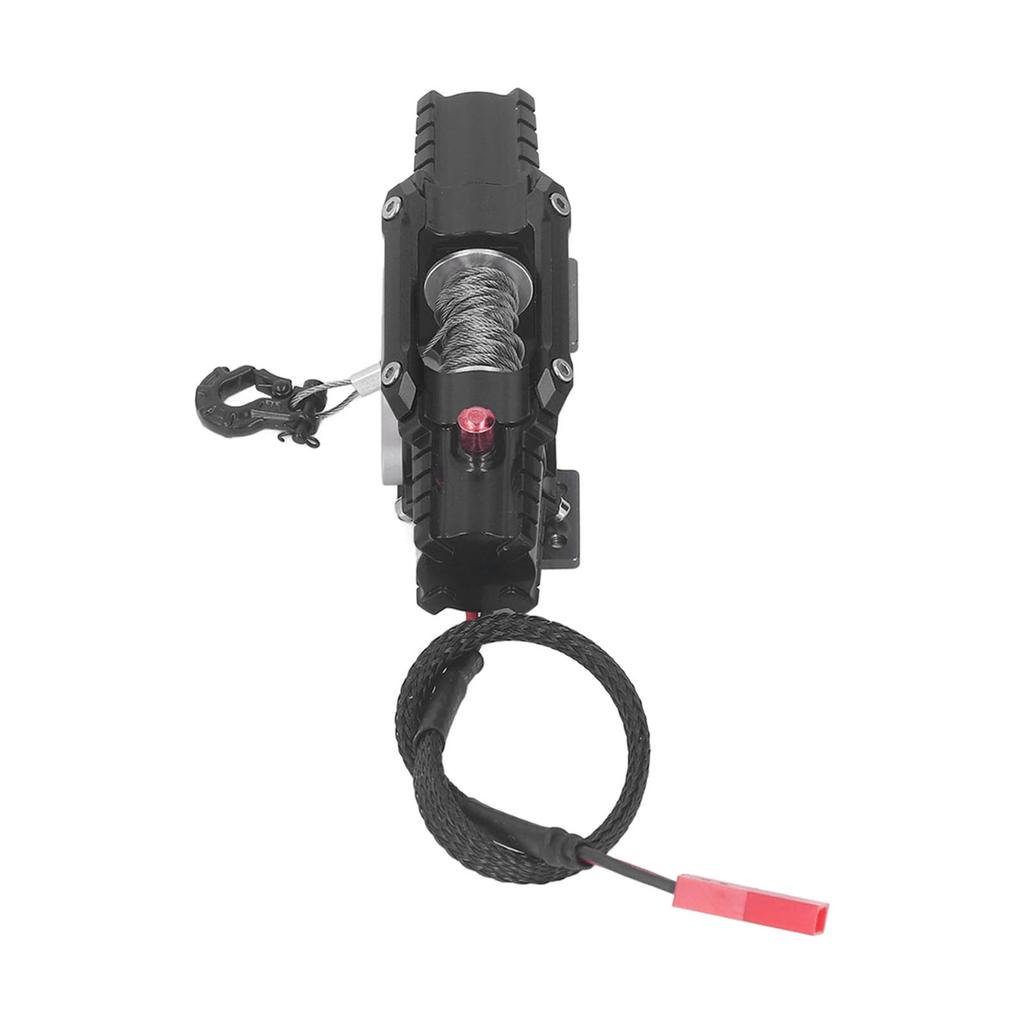 RC Winch Aluminum Alloy Electric Dual Motor Simulated Winch for SCX10 90046 D90 1Celsius10 RC Car 6 to 8V