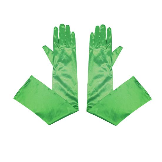 1 Pair Smooth Satin Long Gloves Silky Material Fancy Dress Gloves Wedding Dress Photography Accessories