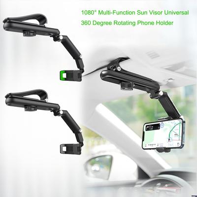 Yeni 1080° Çok Fonksiyonlu Güneşlik Evrensel 360 Derece Dönebilen Telefon Tutucu Her Sahne İçin Uygun Araç Tutucu - Döndürülebilir ve Geri Çekilebilir