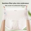 Plus Size Women's Spring and Summer Print Extended Crotch Mulberry Silk Naked Sense Non Mark High Waist Triangle Briefs