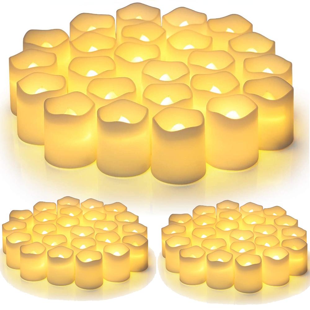 24Pcs/Set Flameless LED Candle Creative ing Led Tea Light Warm White Flameless Candle Halloween Christmas Decor Candle Light