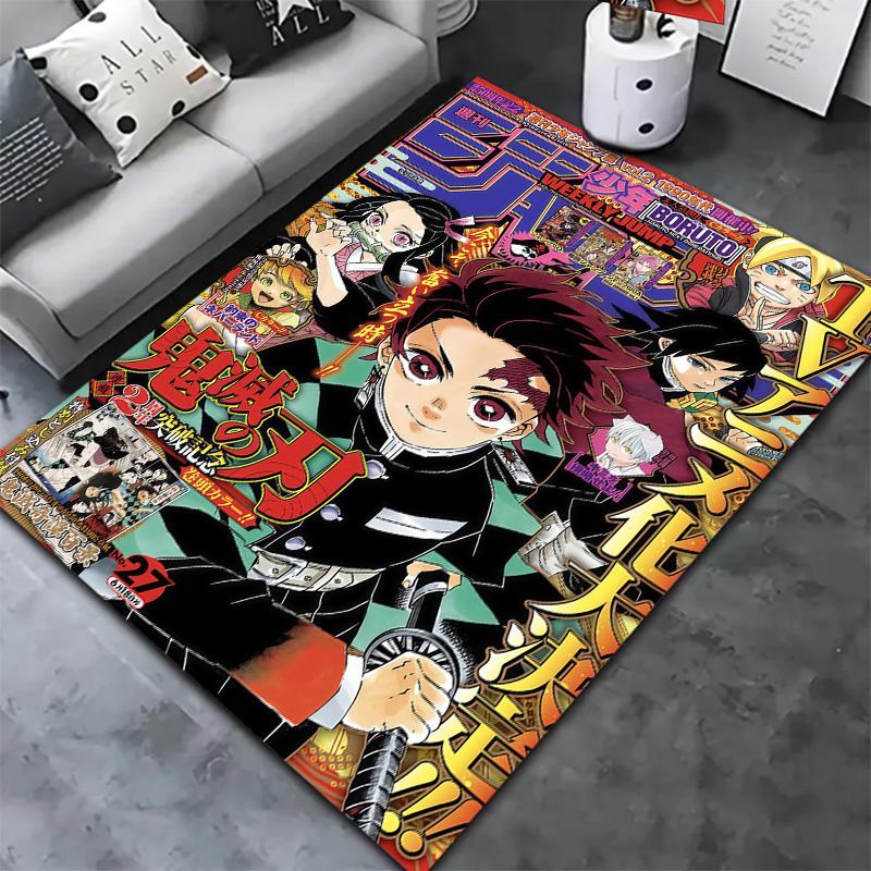 Demon Slayer Carpet Rug For Living Room Bedroom Home Sofa Decoration Kids Play Nonslip Floor Mat