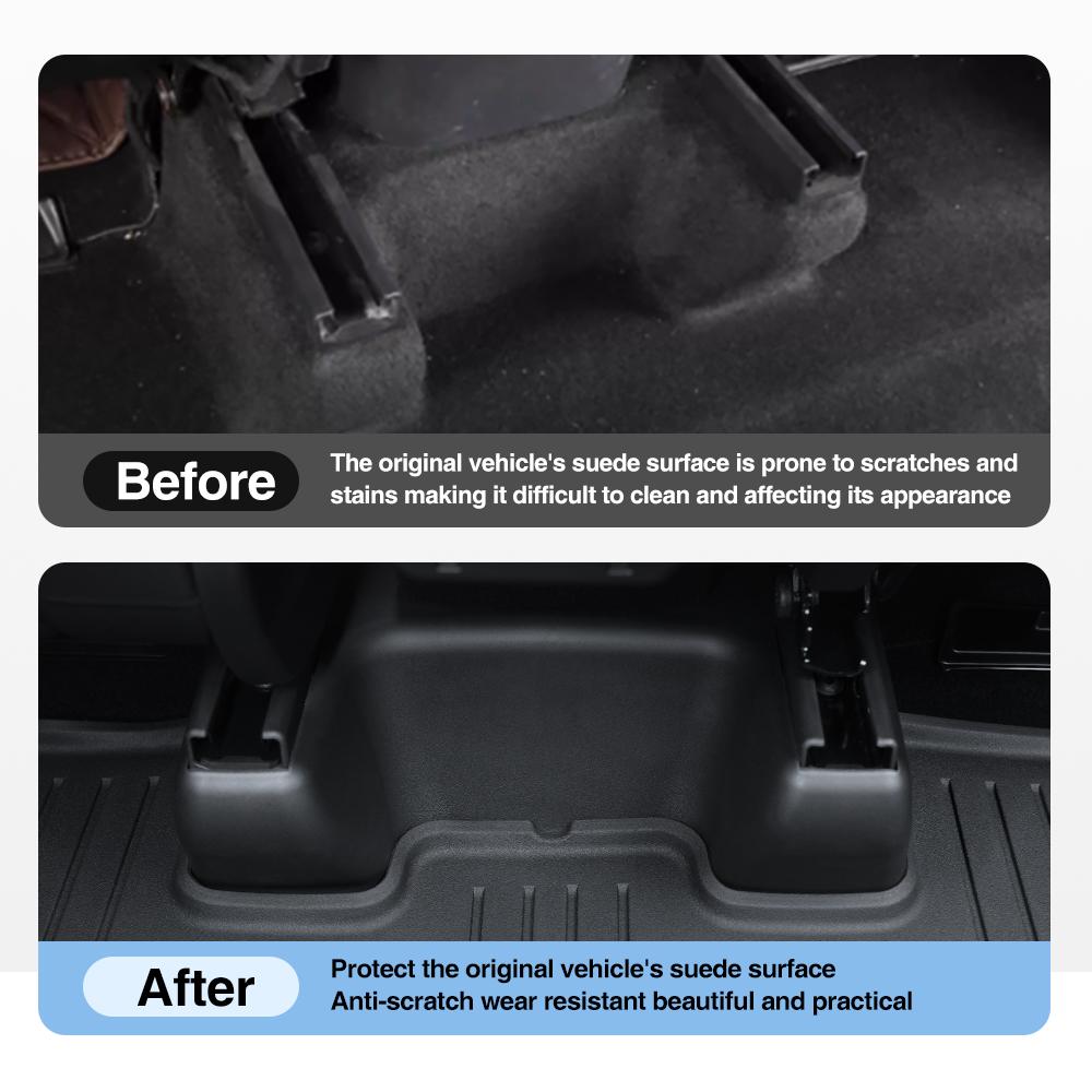 Heenvn Car Under Seat Corner Anti-kick Protector For Tesla Model Y Juniper 2025 2026 ABS Rear Seat Slide Rails Guard Kit Cover