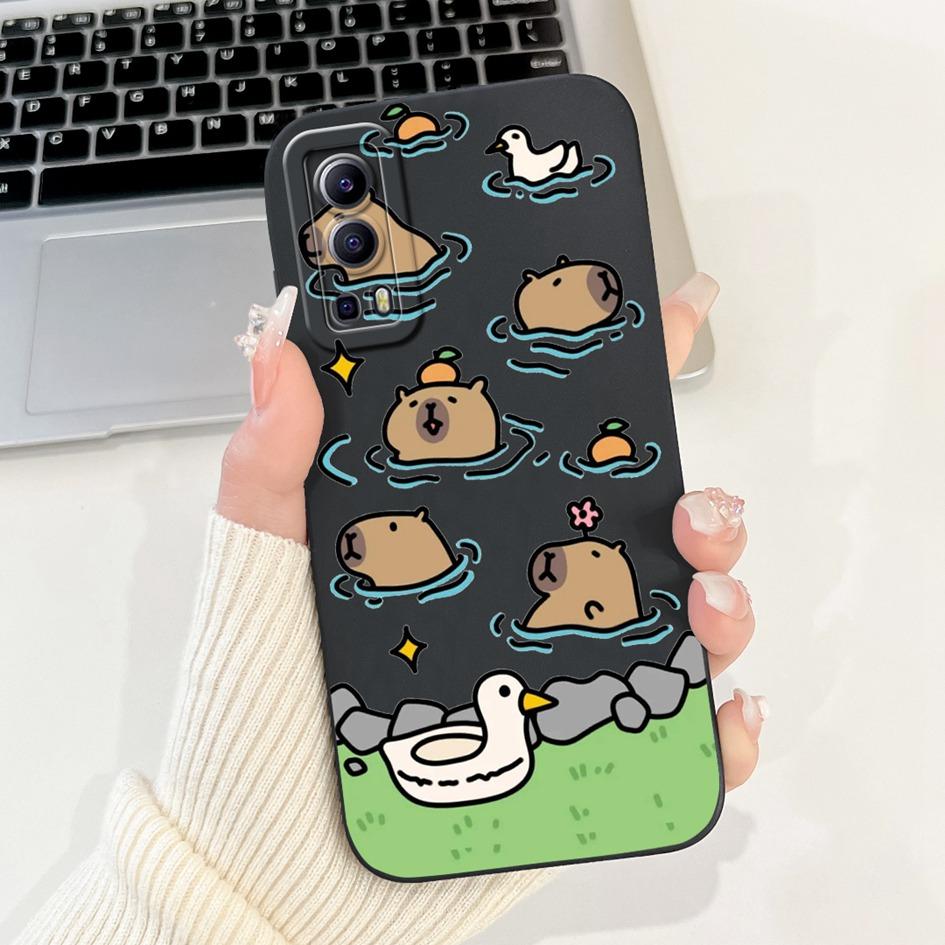 For Vivo Y52 5G V2053 Case Cute Cartoon Panda Duck Rabbit Shockproof Silicone TPU Phone Cover For Vivo Y72 5G V2041 IQOO Z3 Capa