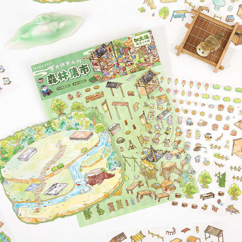 Large 3D Diorama Stickers, Creative Pop-Up Journal Decor, DIY Scene Building Supplies