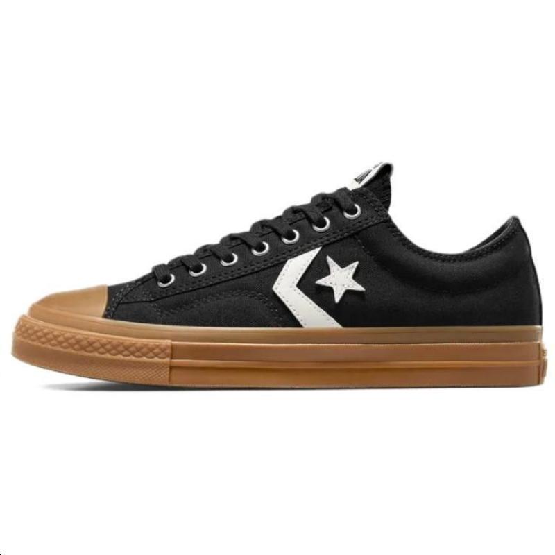 Converse Star Player 76 Comfortable and Versatile Non-Slip and Abrasion Resistant Board Shoes Unisex Black
