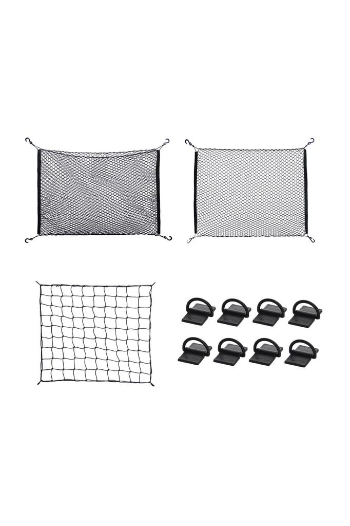 Amon Cargo Net Set for Suzuki Every Light with Additional Hook Great for 4824 (DA17V), Cargo, Points, Camping,