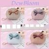 College Style Butterfly Bow Pu Leather Mini Coin Wallet With Zipper For Daily Use
