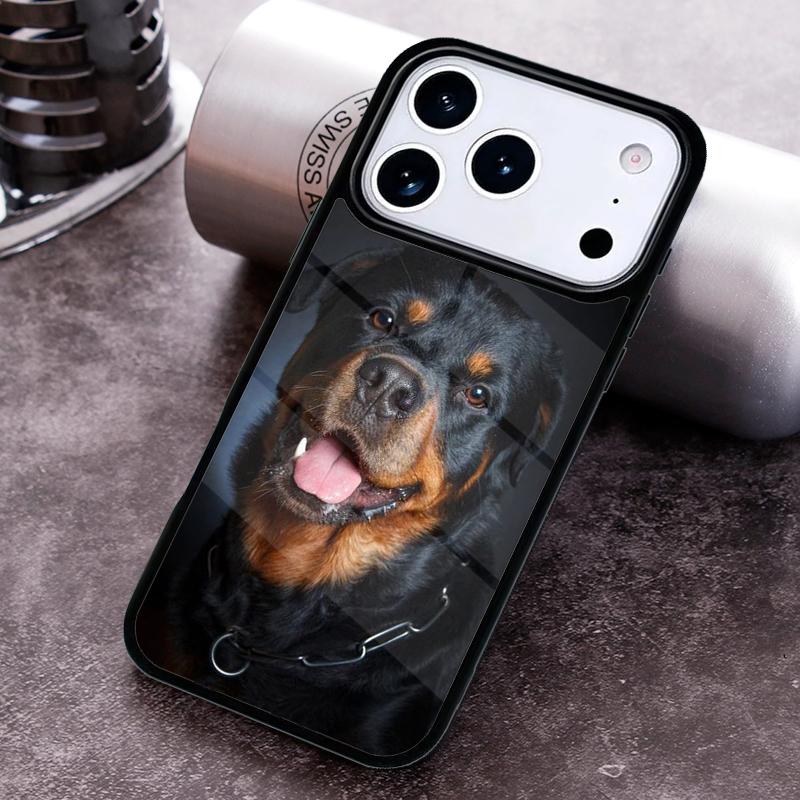 Cute Rottweiler Dog Phone Case For iPhone 17 16 15 14 13 12 11 Pro Max Plus 17Air Soft Silicone Cover