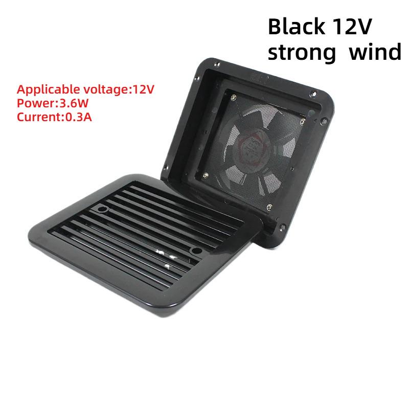 12V/24V Strong Low Noise Wind RV Vent with Fan Side Air Exhaust for Trailer Caravan Camper Automobile Waterproof Outlet