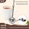 304 Stainless Steel Telescopic Tea Infuser with Semi-Automatic Press-Type Strainer