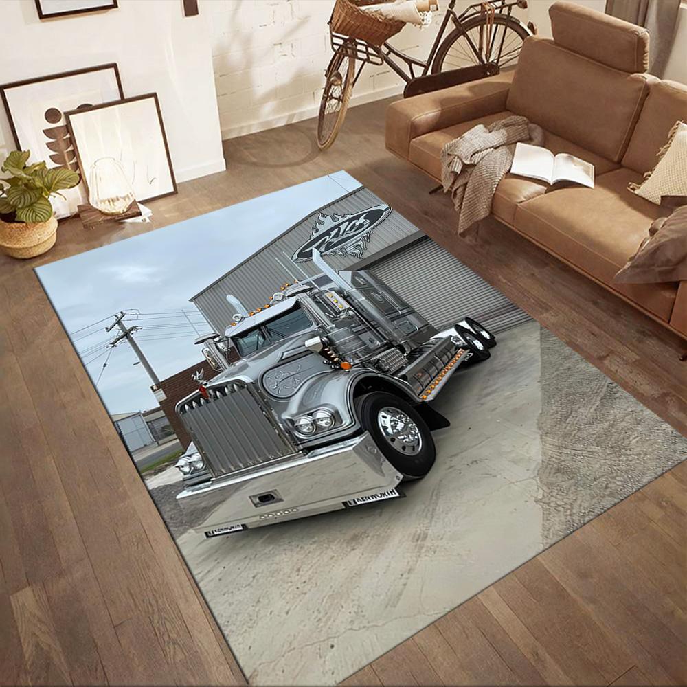 Kw Heavy Trucks Area Rug Perfect For Dormitory Game Room Study Room Decorate Room Antislip Carpet Decorate Offices