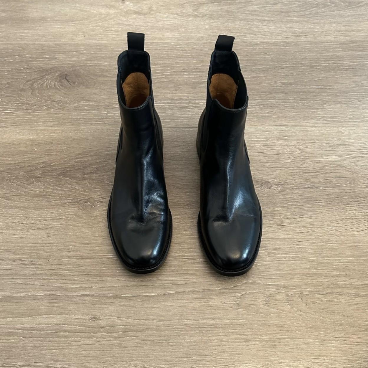 

Spot retro French Italian style pleated fashionable low tube leather Chelsea autumn and winter short boots Martin boots 39