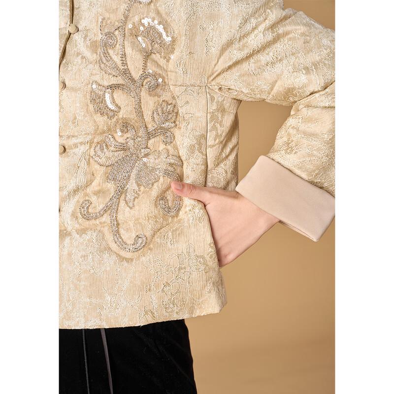 New Chinese Style Beaded Padded Jacket