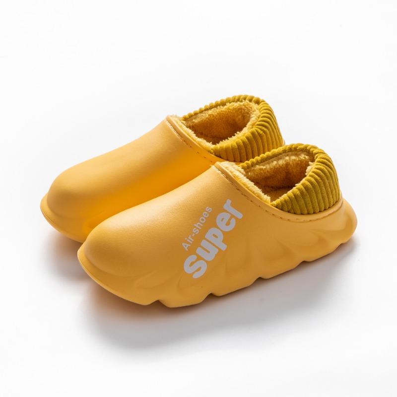 Lidani home slippers men's winter outdoor bag and thick-soled indoor thermal cotton shoes women's household simple autumn and winter