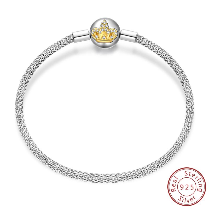 Real 925 Sterling Silver 17-20CM Butterfly Pet Ocean Starry Sky Original Bracelet Fit for Wedding Fine Jewelry DIY Making