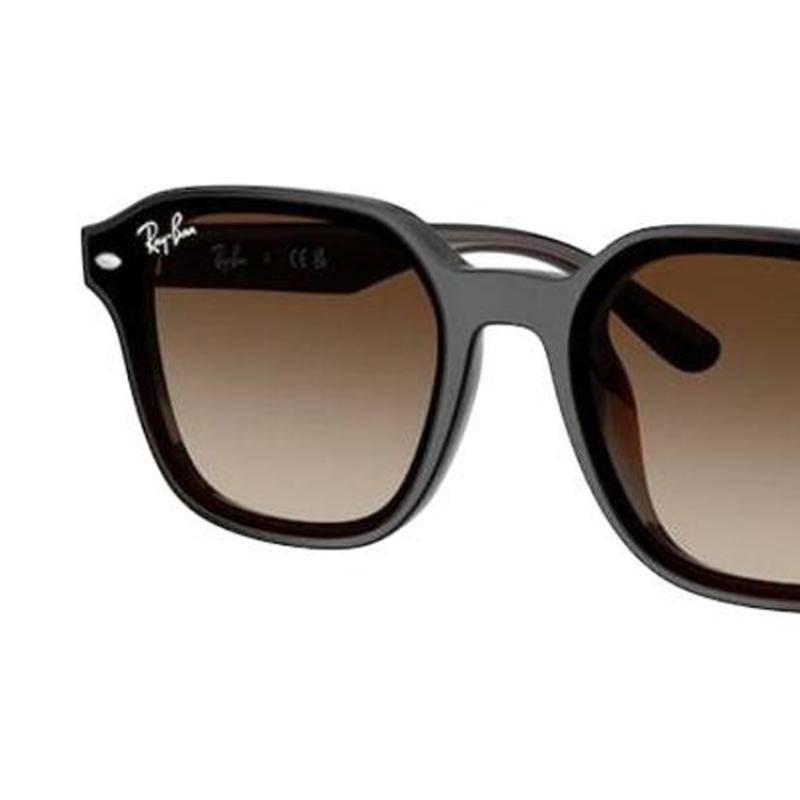 RayBan Brand Logo Design Square Sunglasses for Unisex Couples In Black