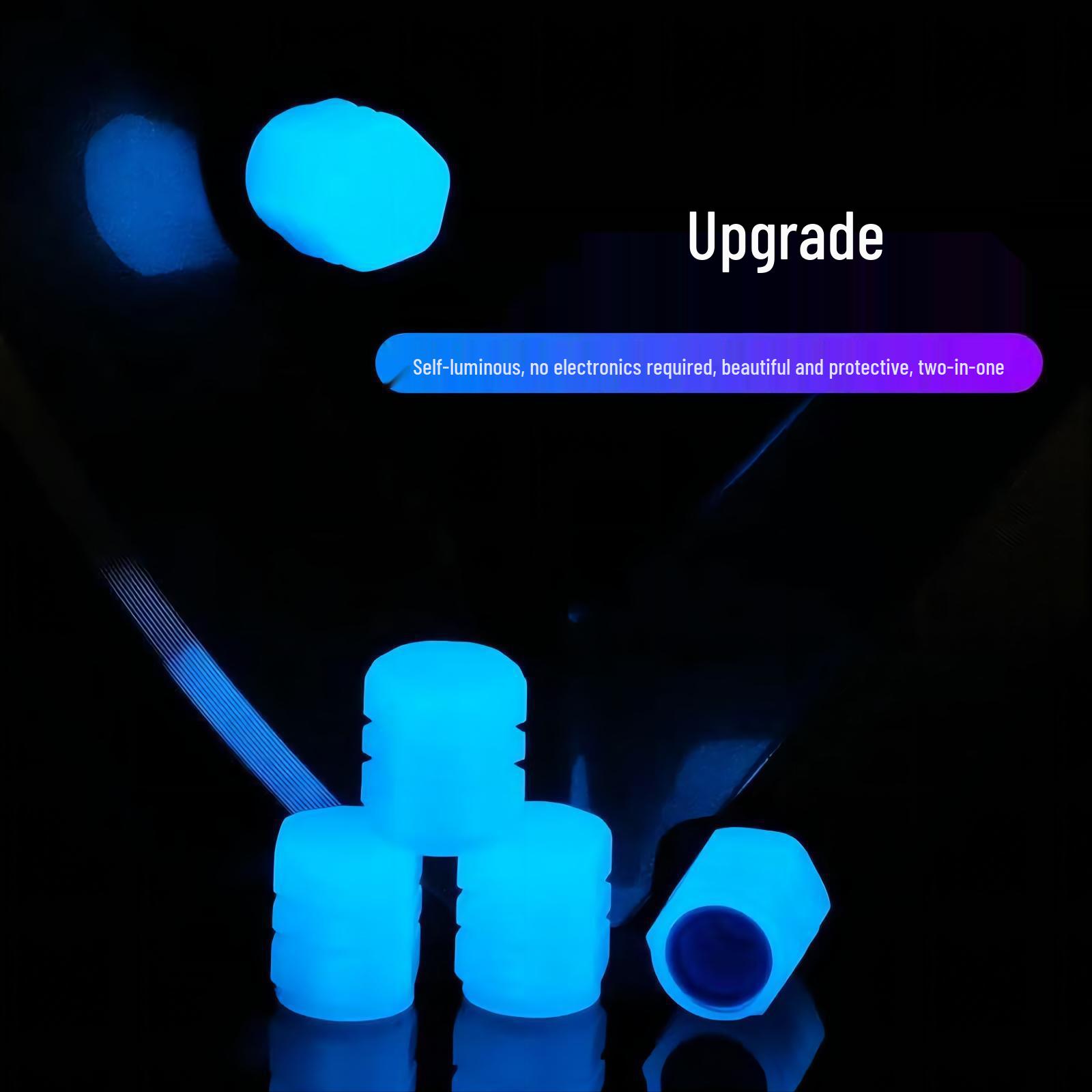 

Универсальные светящиеся колпачки для вентилей шин автомобиля, мотоцикла и велосипеда 4 Pack синий