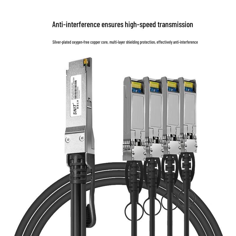 SNIT 40G QSFP to 4x10G DAC Passive Copper Cable