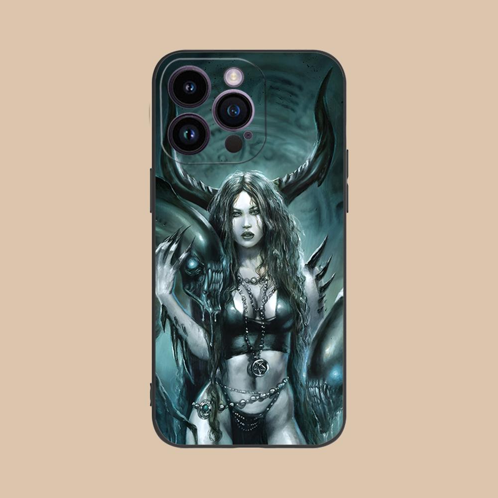 Dark Goddess Lilith Phone Case for iPhone 17 16 15 14 13 12 11 X XR XS 8 7 Air Pro Max Plus Mini Soft TPU Shockproof Cover