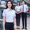 Kasey Unisex Fine Stripe Short Sleeve Business Shirt
