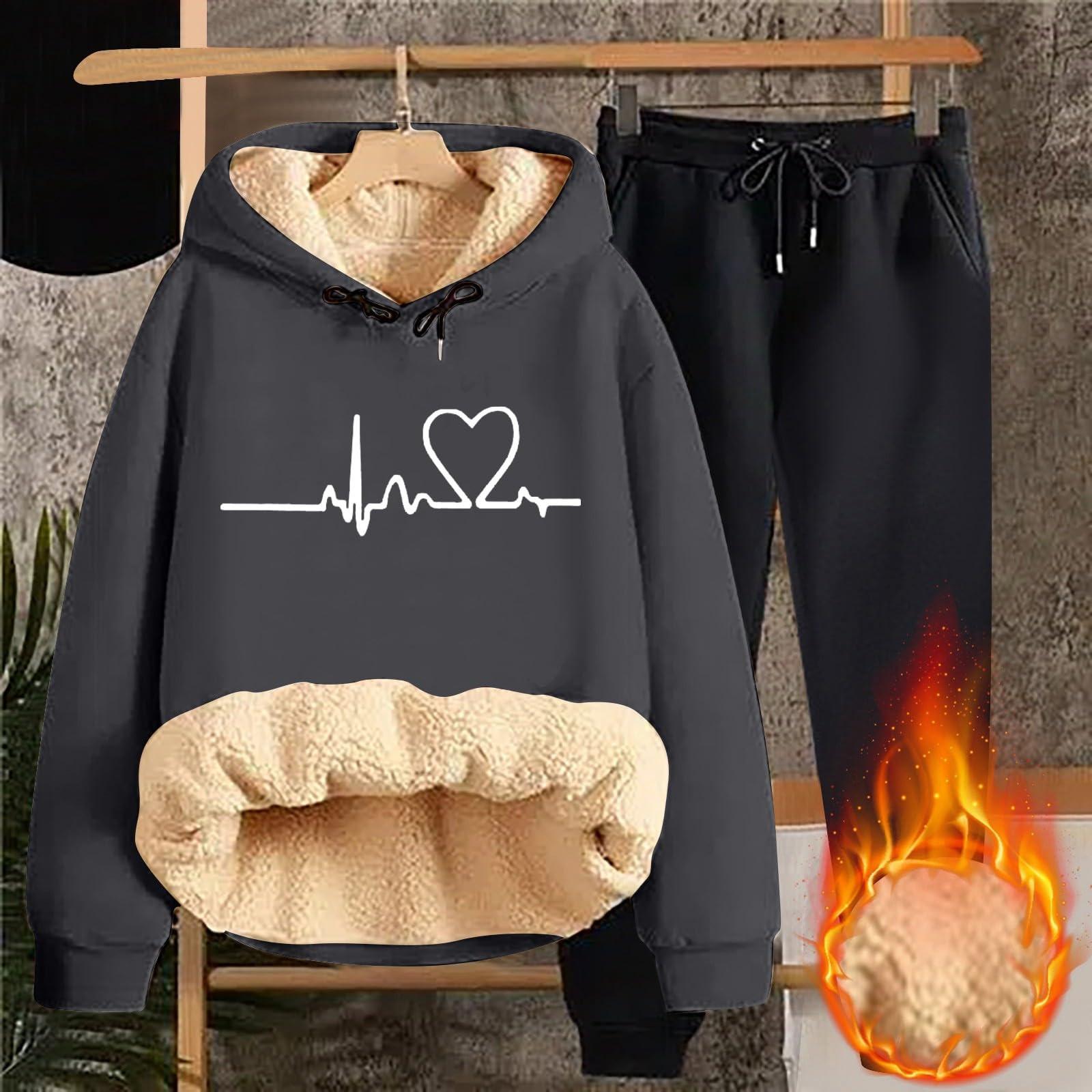 

Женская модная толстовка с капюшоном и принтом, повседневный комплект из двух предметов XXXXXL