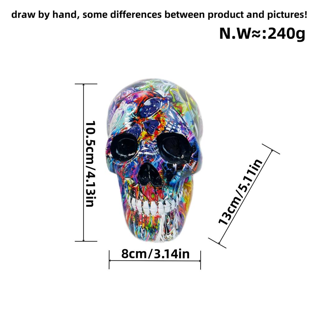 Latest Halloween Transfer Skull Top Ornaments Ghost Festival Halloween Party Decorations Resin Craft Ornaments Durable