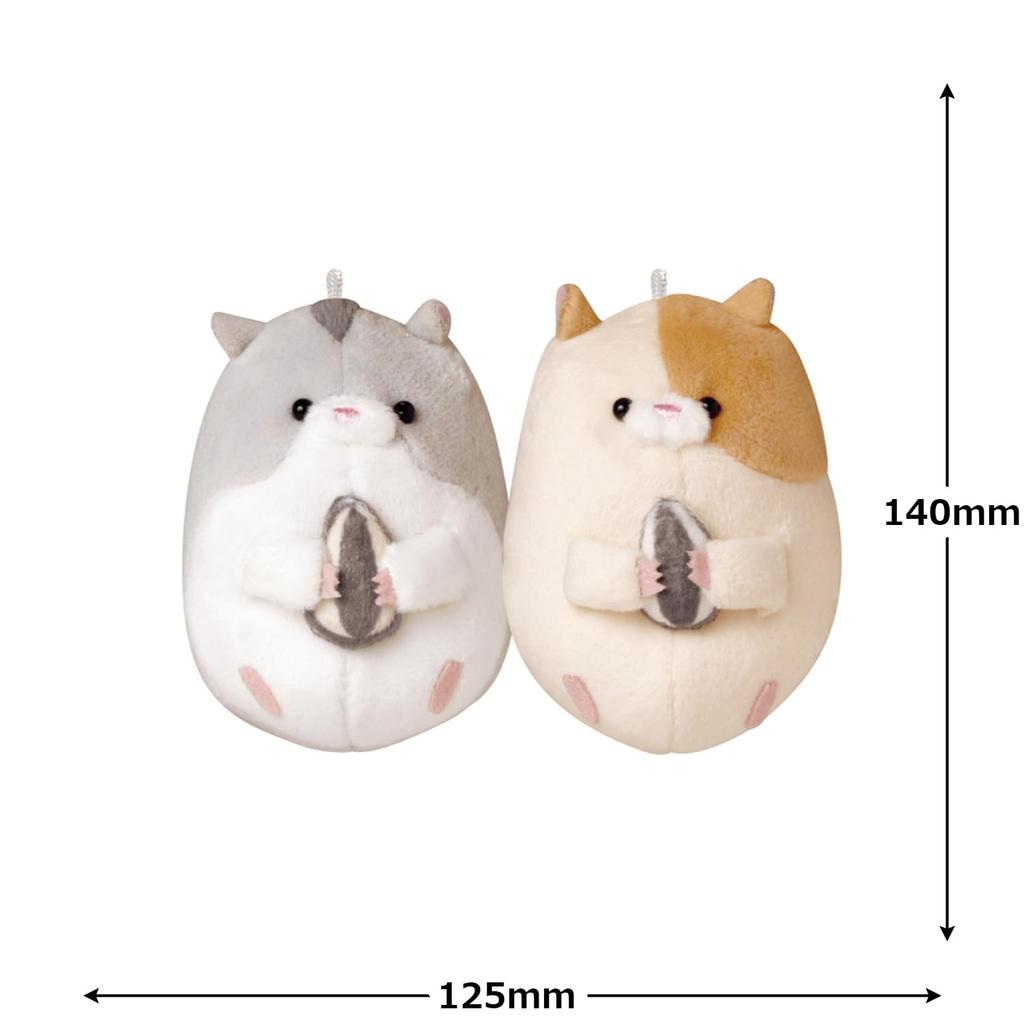 Crux NicoNui Keychain Set of 2 Matching Hamster Plush Toys with Magnetic Cheeks (Product Number 115453)