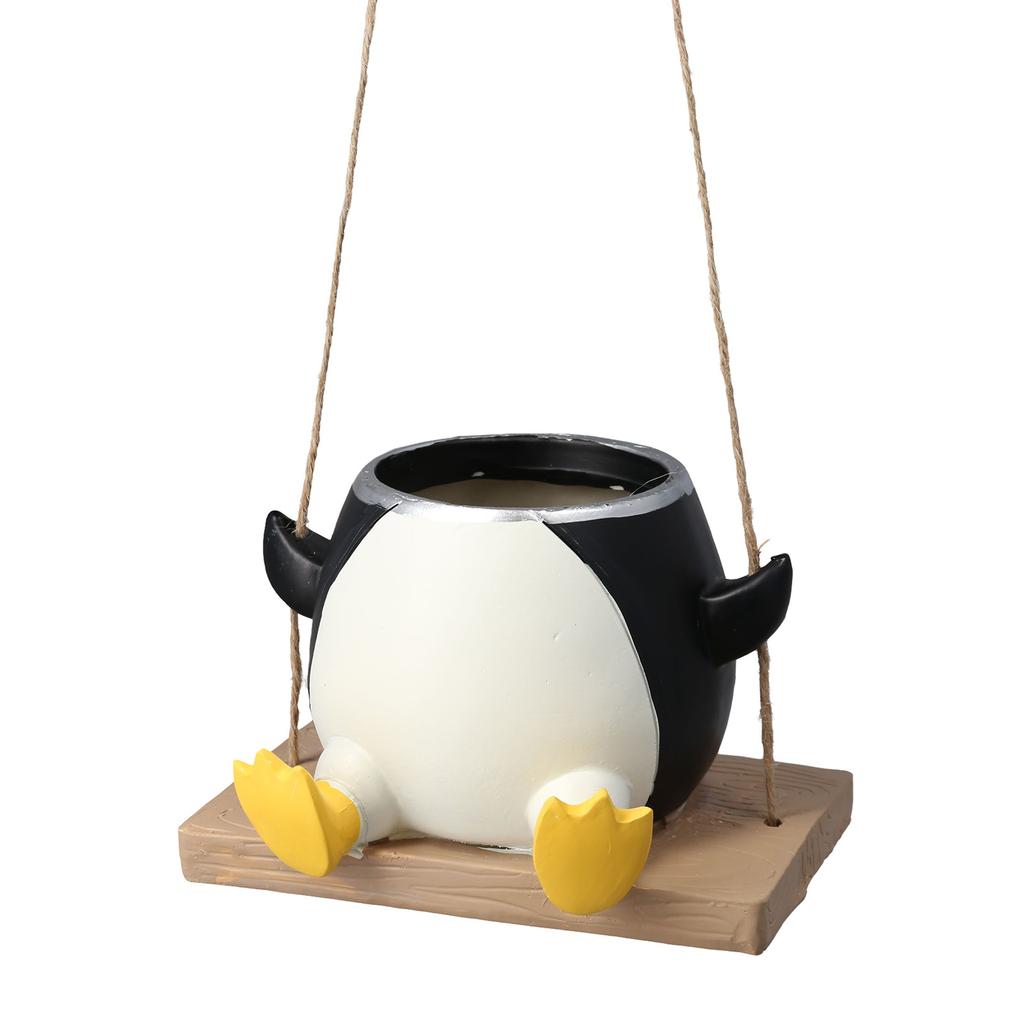 Hängende Schaukel Pinguin Pflanzgefäße Pinguin Pflanzgefäß für Innen Außen Pflanze Niedliche Pinguin Blumentöpfe Sukkulententöpfe