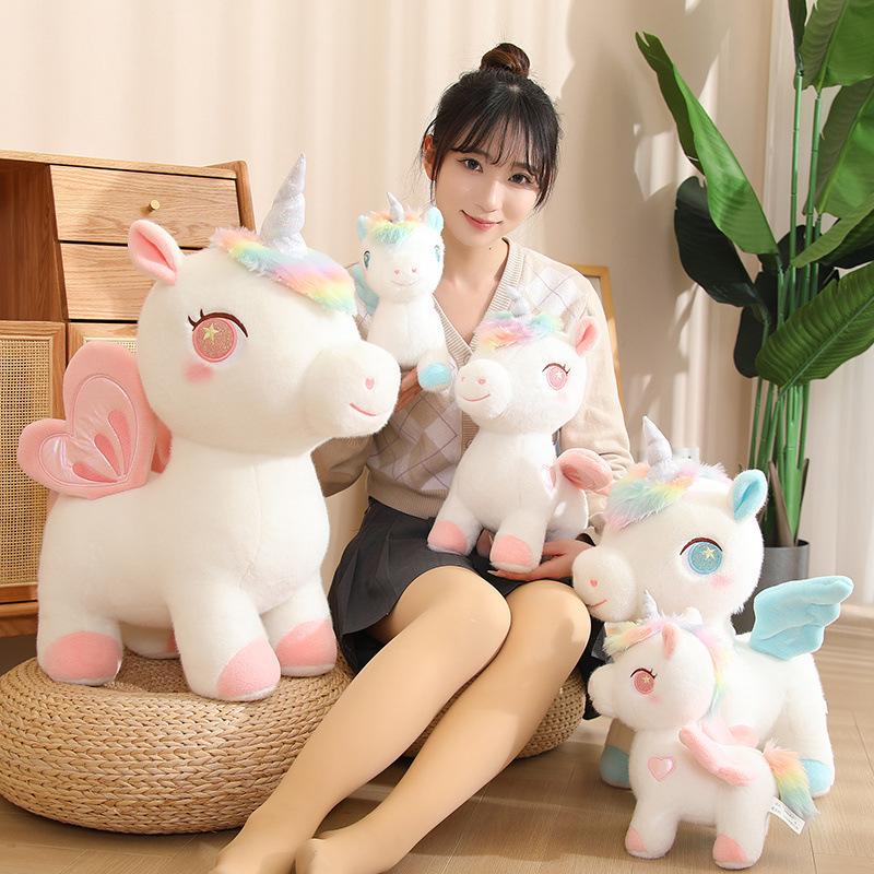 Girl Heart Dream Unicorn Doll Plush Toy Pegasus Doll Children Soothing Rag Doll Girl Birthday Gift