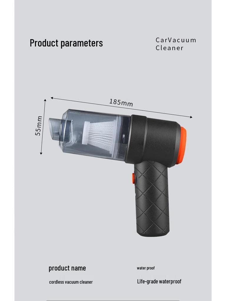 Rechargeable Handheld Vacuum Cleaner for Car and Home with Strong Suction