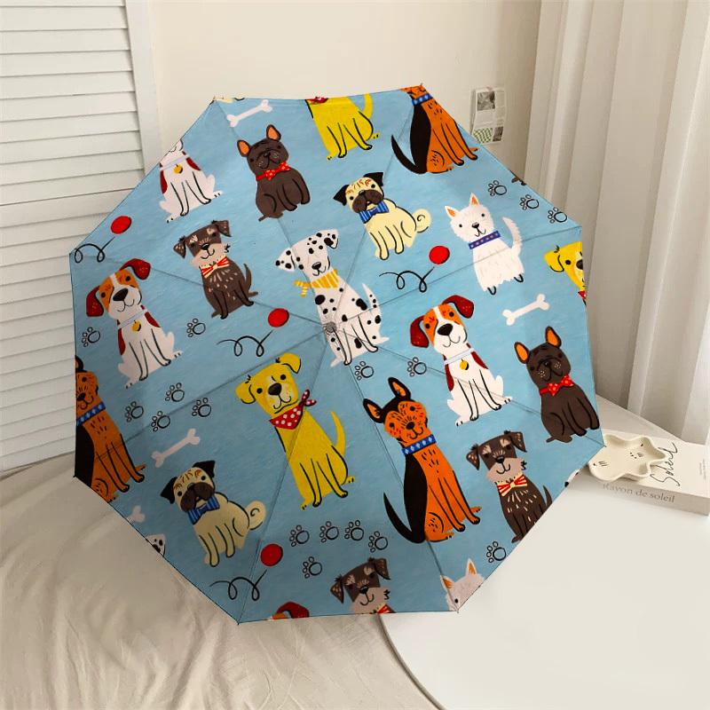 

1PC dogs paw prints Umbrella-8-Rib Reinforced, Automatic Open, Lightweight & Durable, Cute Fashion Accessory for Outdoor-A1299