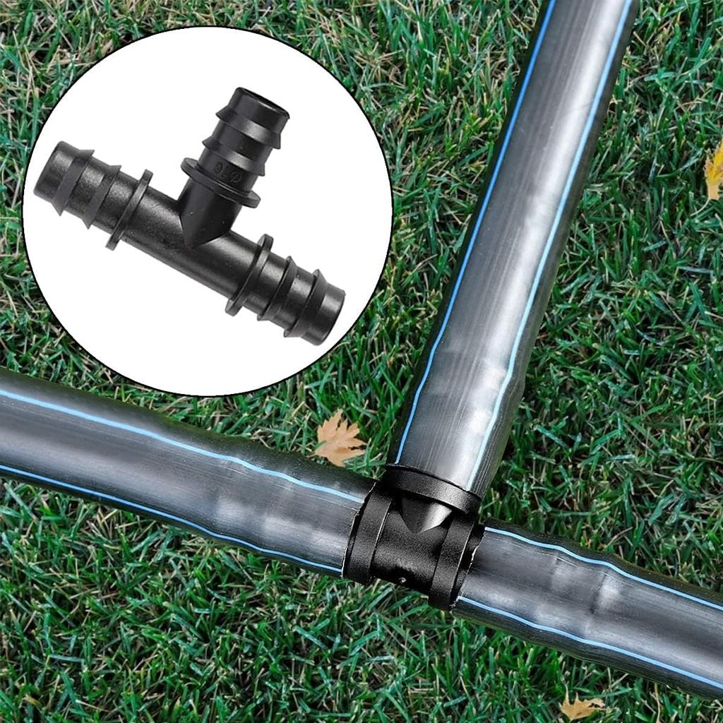 34Pcs 1/2 Inch Drip Irrigation Fittings Kit, Includes Straight Connector Tee Elbow Plug for 16mm Garden Watering Hose Tubing