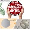 2D Flat 1pc Metro Warning Aluminium Decoration Aluminium Plaque, "DO NOT LEAVE PACKAGES Outside This Door" Lettering Sign, Apartment Entry Decor