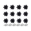 12 Pcs Lifelike Gold Powder Festival Flowers with Clips Wreath Accessories Festival Tree Ornament Black