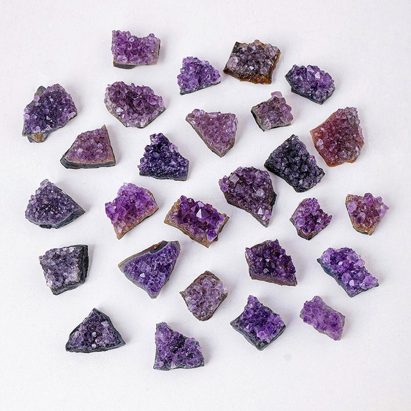 Natürlicher Amethyst Erz Rohstein Lila Kristalle Cluster Druse Geode Mineral Gestein Heilquarze Spitze Energie Zauberstab Handwerk
